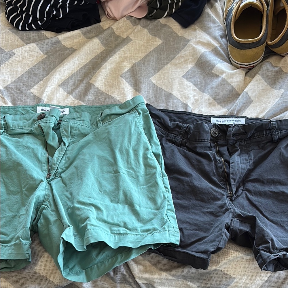 Green and Gray Men’s Shorts Set